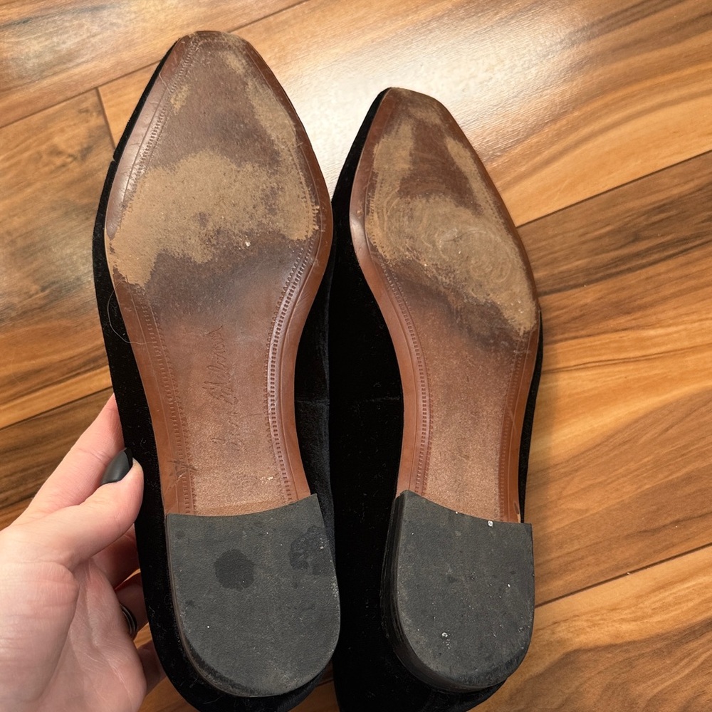 Sam Edelman Black Velvet Flats - Picture 5 of 10